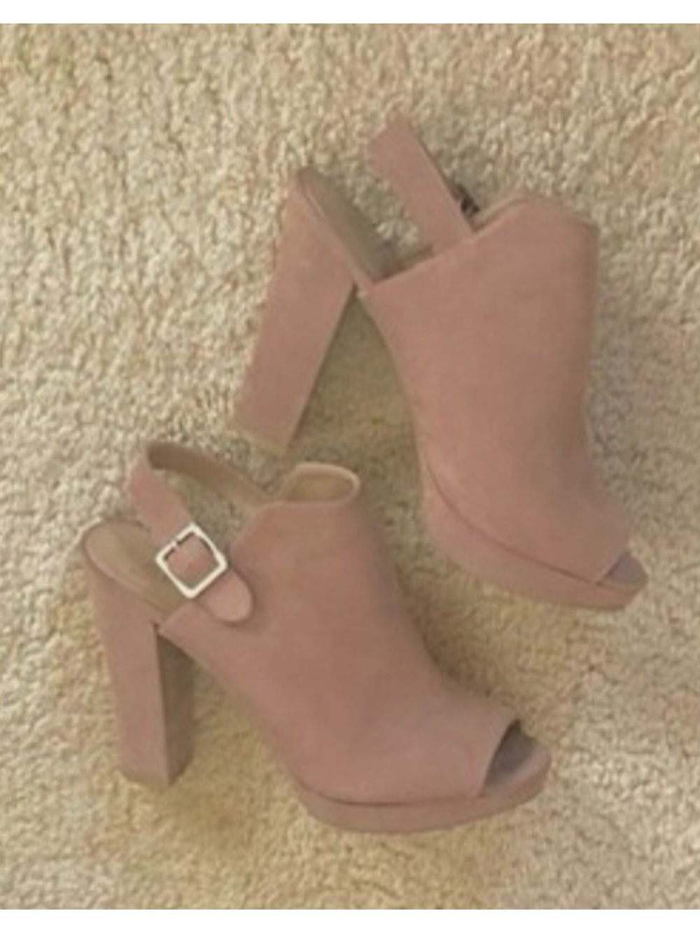 Peep-toe Platform Mules 9